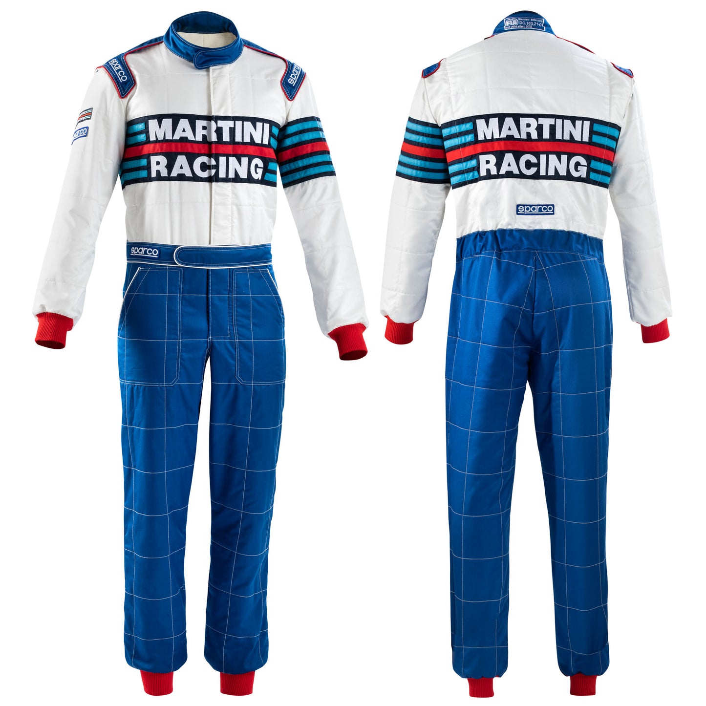 001144MR Sparco Martini Racing Classic Retro Rally Suit Fireproof FIA 8856-2018