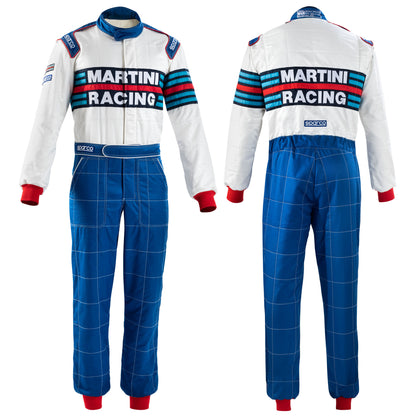 001144MR Sparco Martini Racing Classic Retro Rally Suit Fireproof FIA 8856-2018