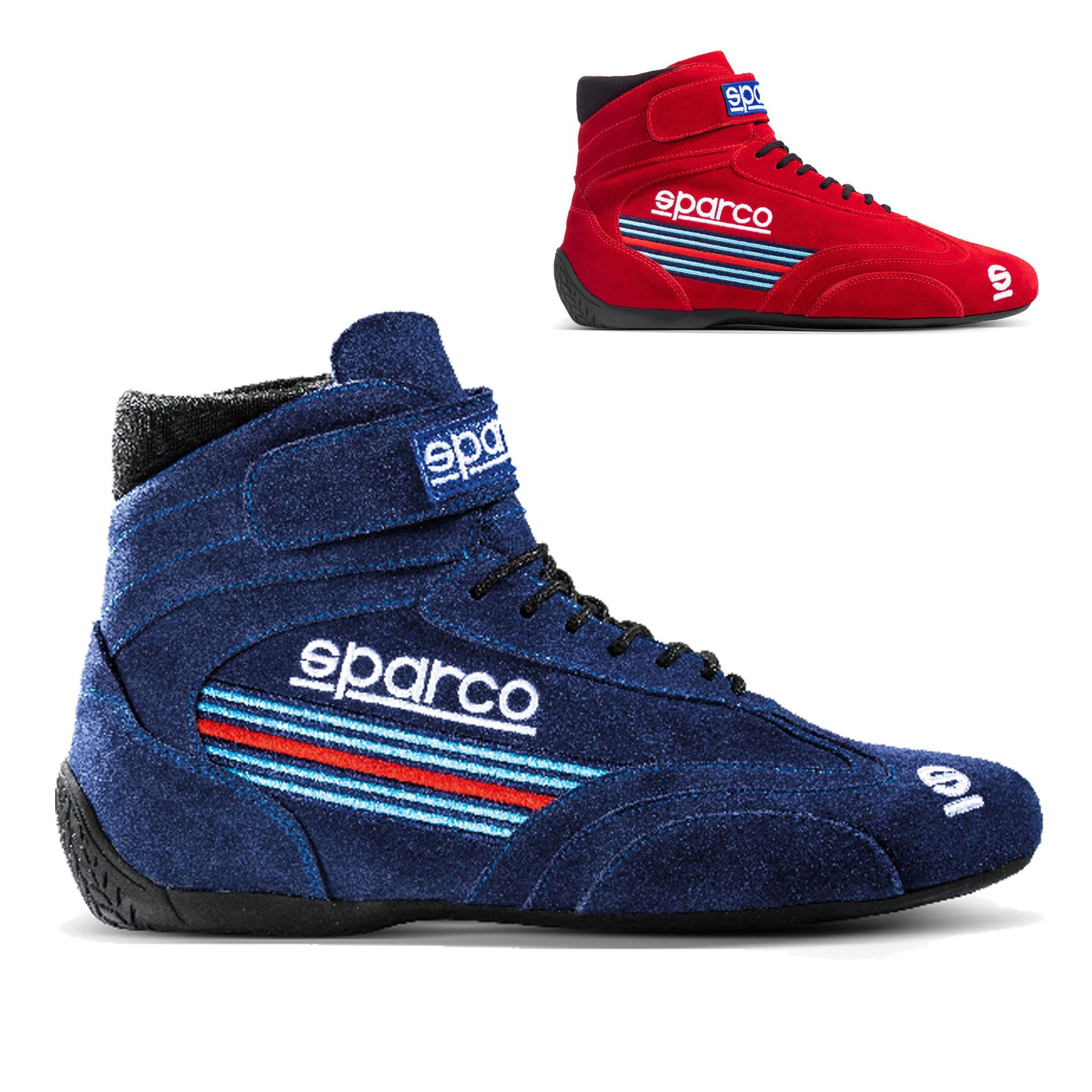 001287MR Sparco TOP Race Boots Martini Racing Special Edition Blue Sizes 37-48