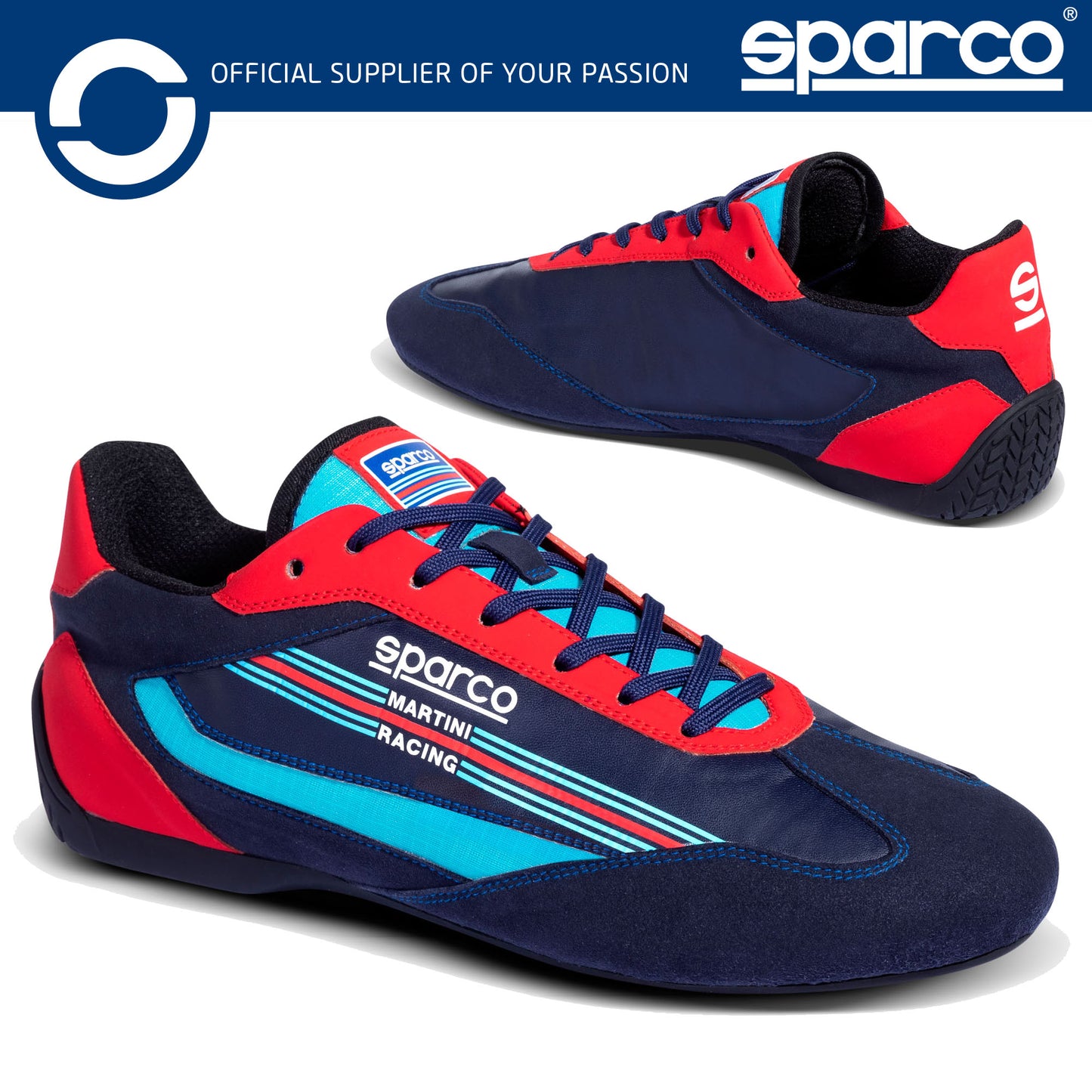 0012A7MR Sparco Trainers Martini Racing Special Edition Lancia Rally Retro Style