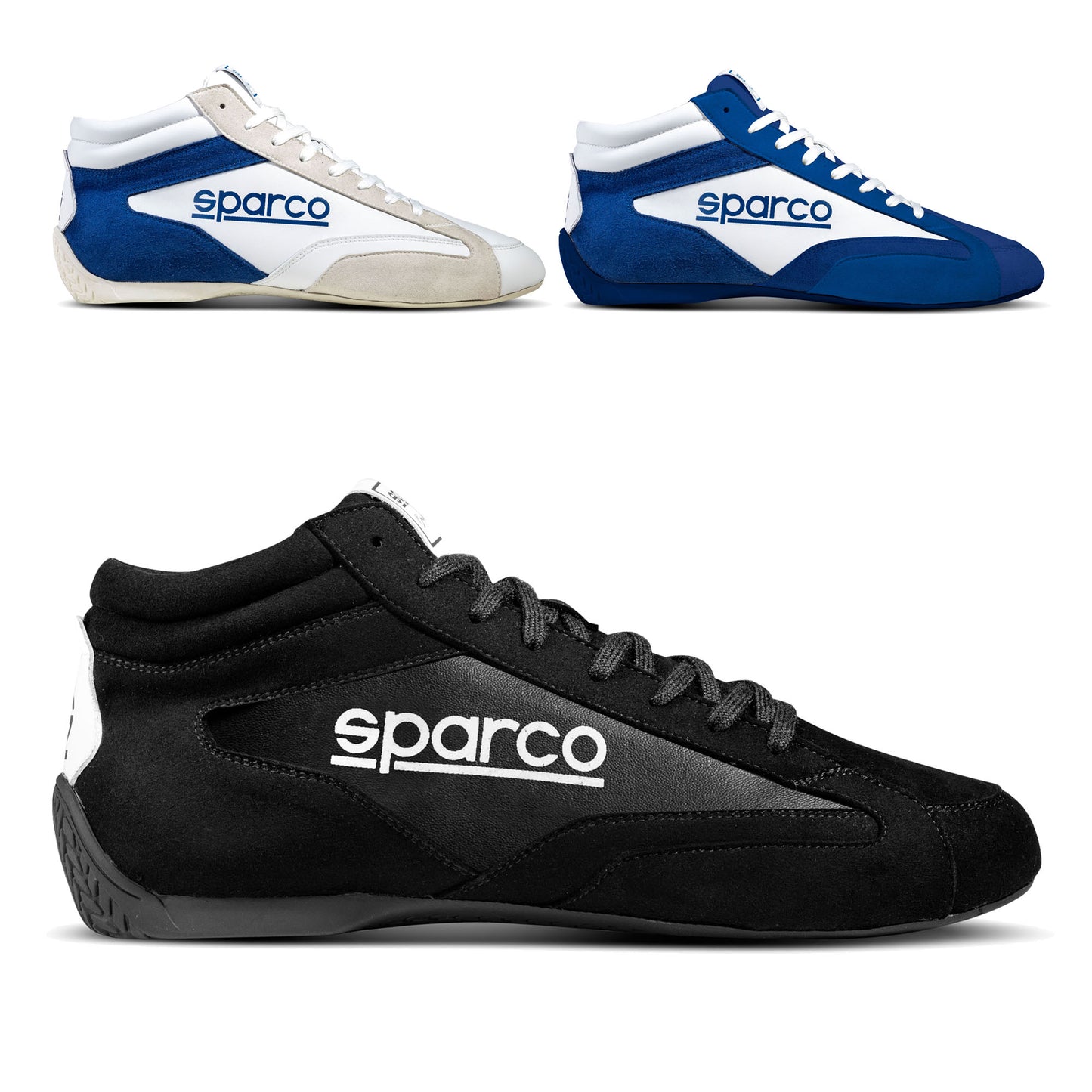 0012A8 Sparco S-DRIVE MID Trainers Mid Cut Racing Style Shoes Boots Leisure