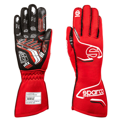 001319 Sparco ARROW+ Racing Driver Gloves High Spec HTX Pre-Curved FIA Fireproof