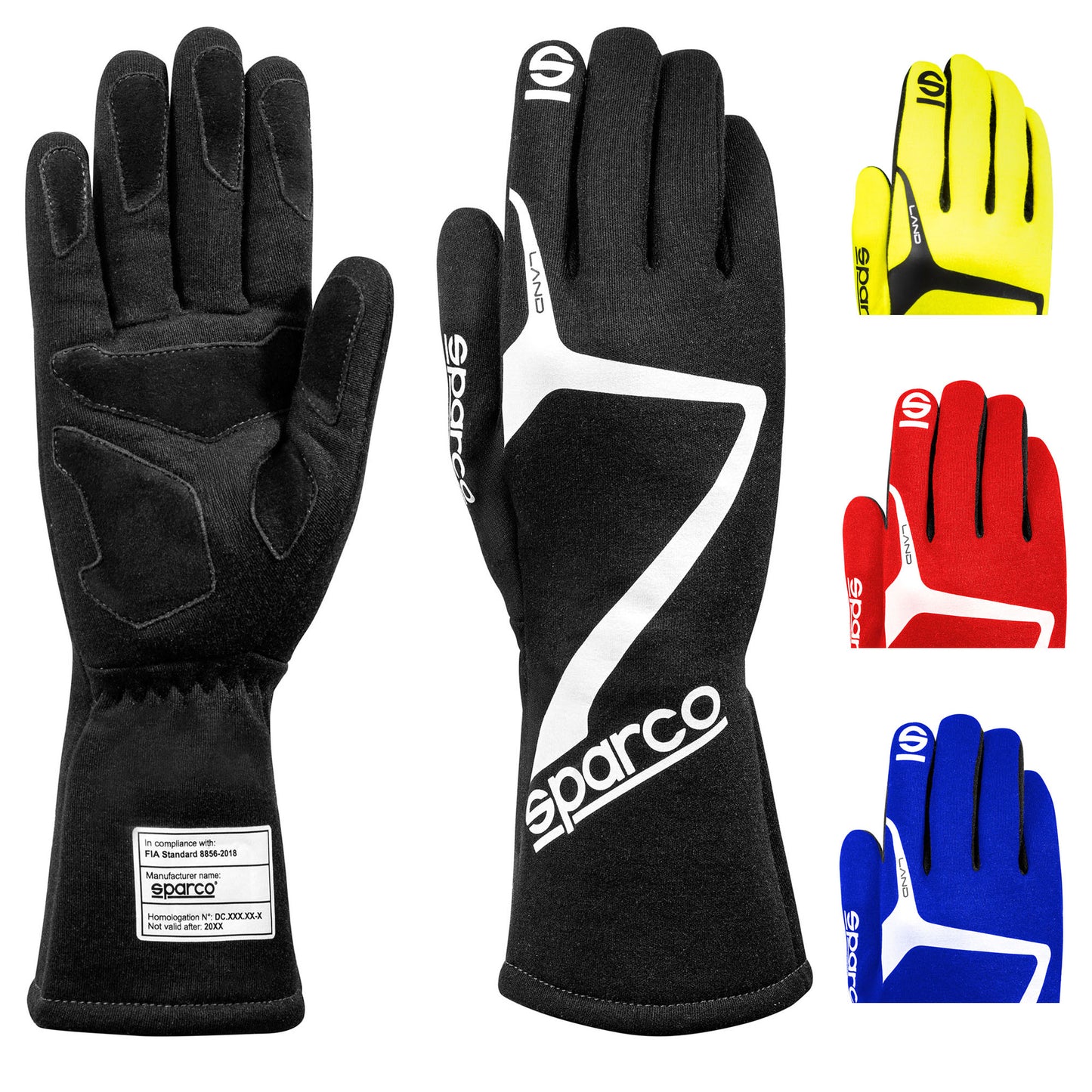 001366 Sparco LAND Racing Driver Gloves Fireproof Spec FIA Approved Race Rally