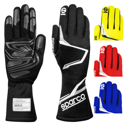 001367 Sparco LAND+ PLUS Racing Driver Gloves Updated Design FIA Approved Race