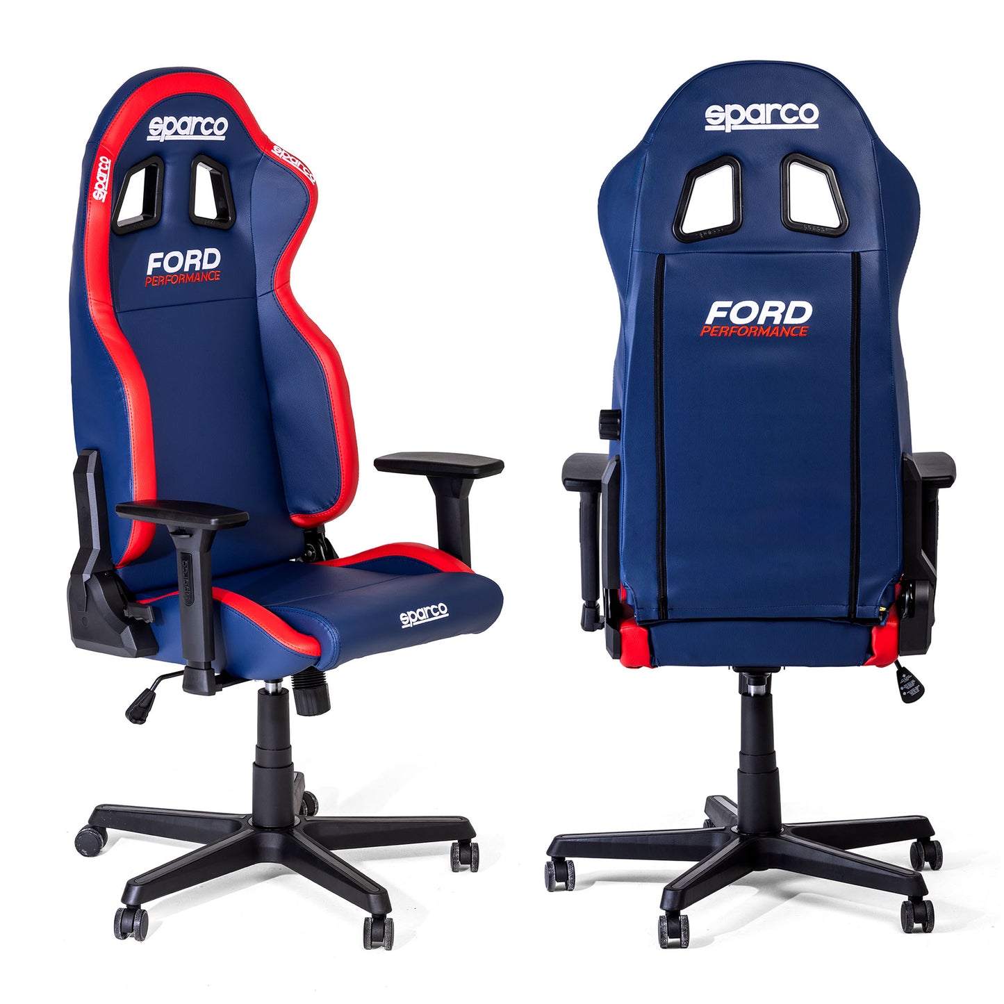 2025 Sparco Ford Performance Office Chair Sports CR Seat on Wheels Adjustable