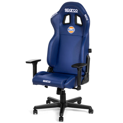 New 2025 Sparco Icon Office Seat Gulf Racing Special Edition Chair Navy Blue