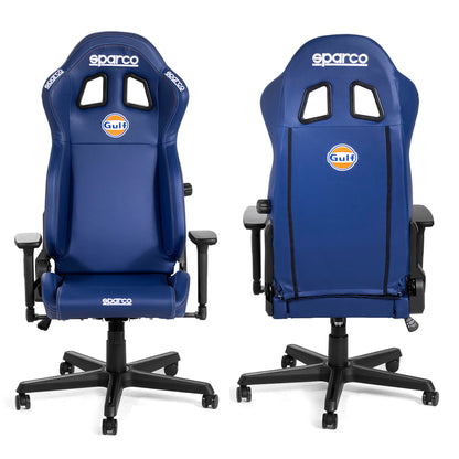 New 2025 Sparco Icon Office Seat Gulf Racing Special Edition Chair Navy Blue