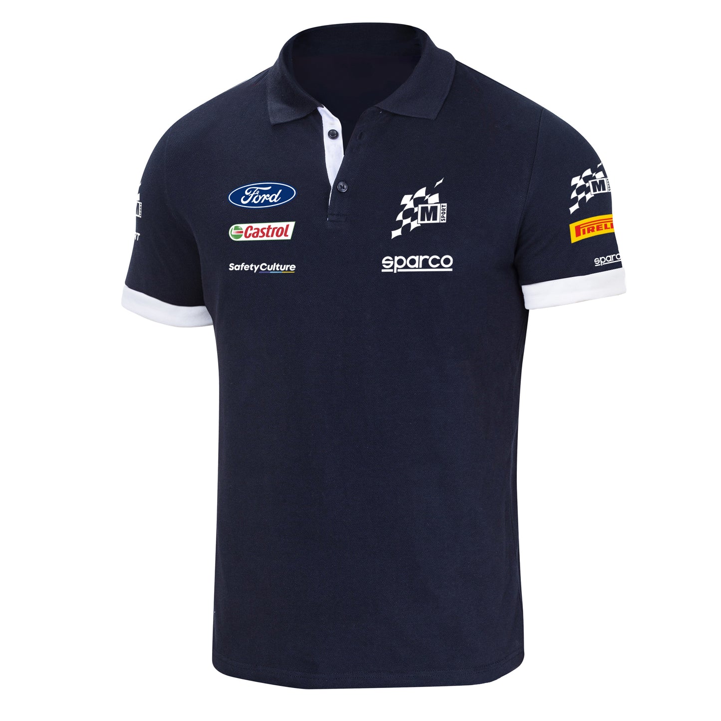 Sparco M-SPORT WRC Mens Polo Shirt Ford World Rally Team Official Fanwear