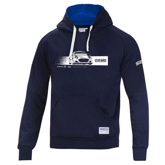 Sparco M-SPORT WRT Rally Car Hoodie Navy Mens Hoody Ford World Rally Team