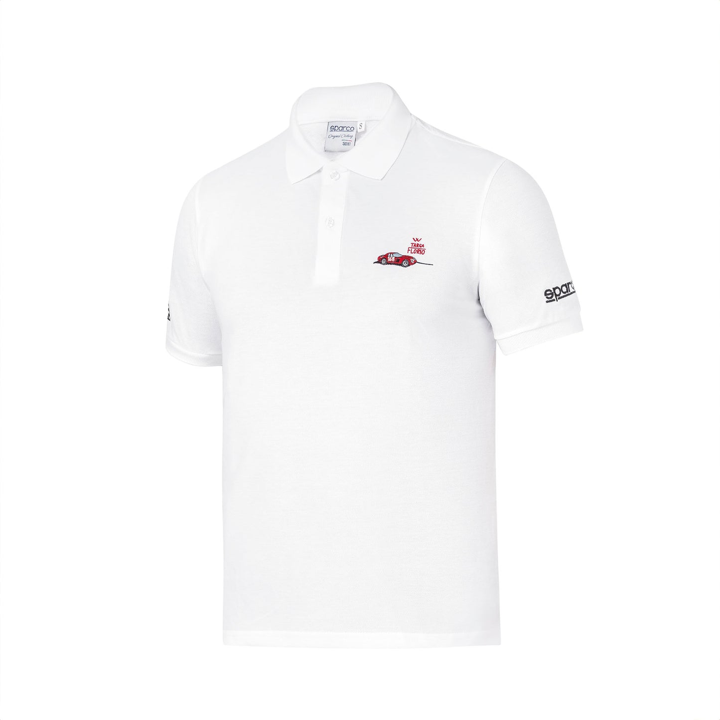 Sparco Targa Florio #P2 Mens Polo Shirt Cotton Pique Sportswear Made in Italy