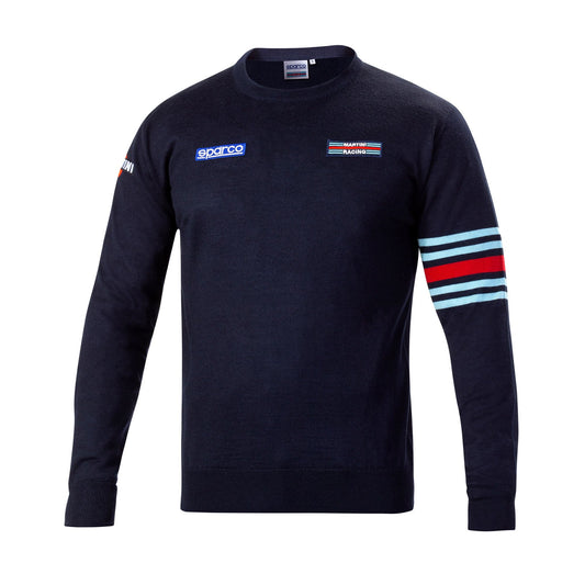 Sparco Martini Racing Crew Neck Sweater Lancia Rally Team Merino Wool Jumper