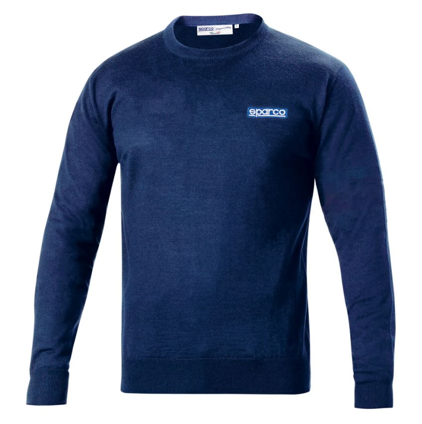 Sparco Crew Neck Sweater Jumper made with Merino Wool Mens Sizes S-XXL