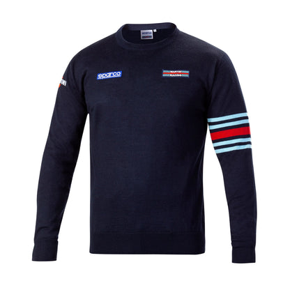 Sparco Martini Racing Crew Neck Sweater Lancia Rally Team Merino Wool Jumper