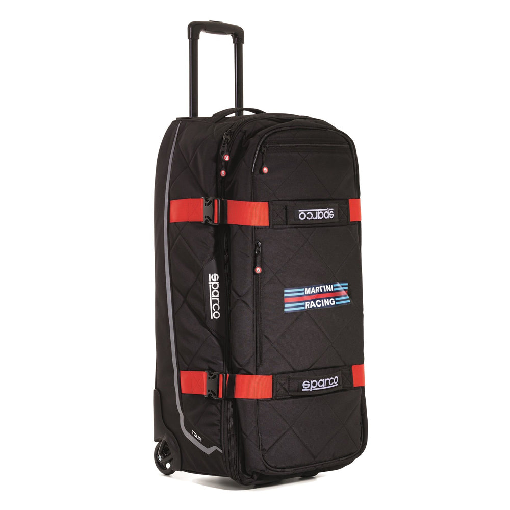 Sparco Martini Racing Large Holdall Trolley Bag on Wheels for Travel and Leisure