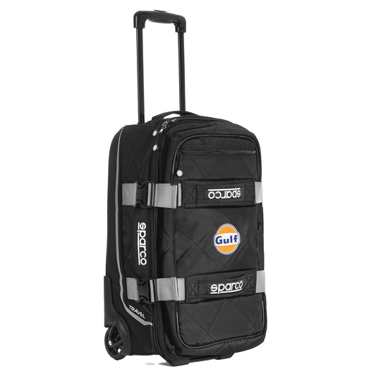 2025 Sparco GULF RACING Travel Trolley Bag Holdall on Wheels 25x55x40cm 55L