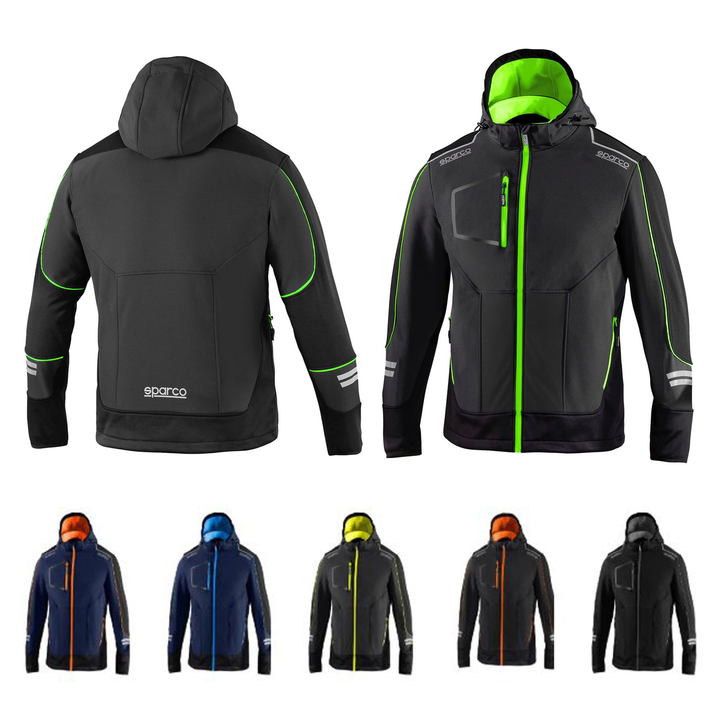 02412 Sparco Racing Technical Softshell Jacket Mechanic Workwear Pitcrew Team