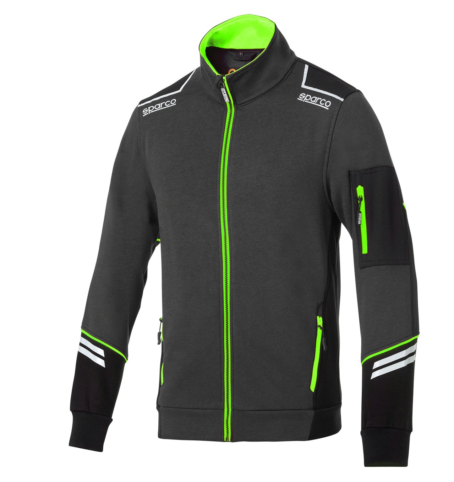 02429 Sparco Tech Zull Zip Jacket Racing Workwear Mechanic Pitcrew Teamwear