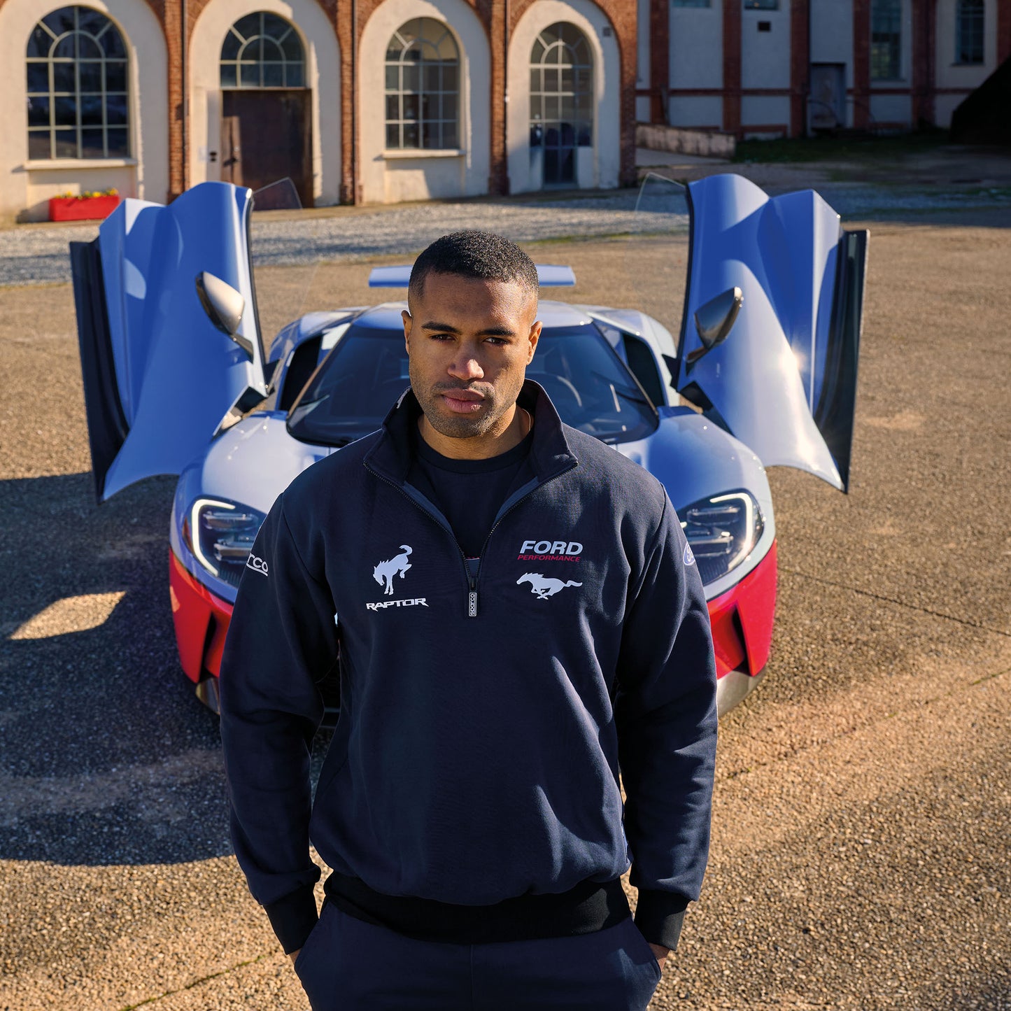 2025 Sparco Ford Performance Half Zip Sweatshirt Jumper Official Merchandise