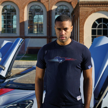 2025 Sparco Ford Performance Printed T-Shirt Tee Navy Cotton Official Fanwear