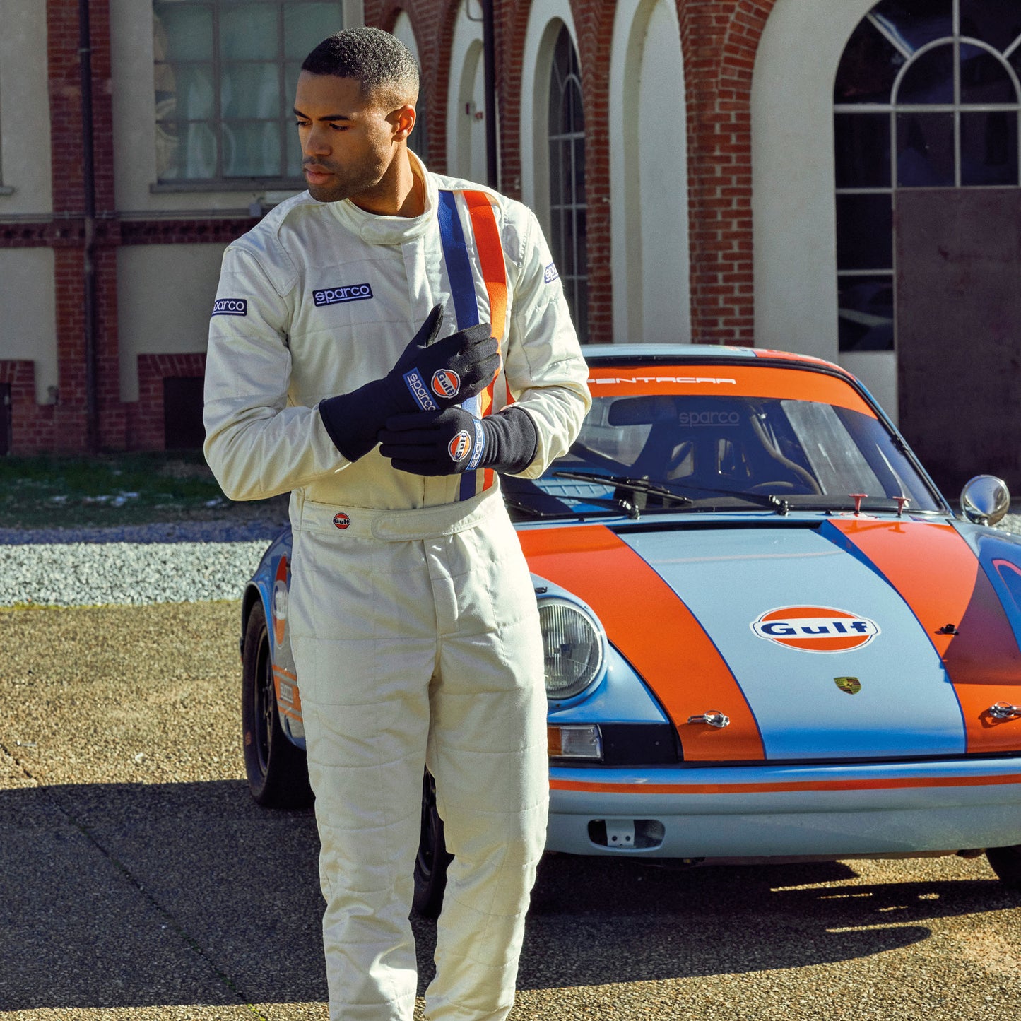 Sparco Gulf Racing Driver Suit Classic Retro 2-Layer Overalls Fireproof FIA Spec