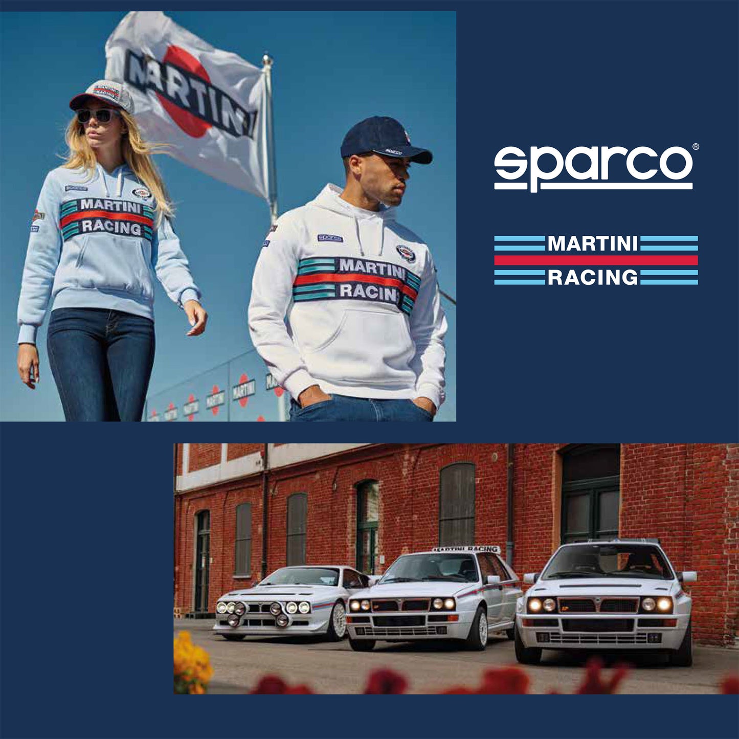 2025 Sparco Martini Racing Windbreaker Jacket Lightweight Rainproof Coat Hood