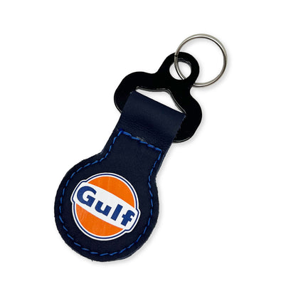 2025 Sparco Gulf Racing Keychain Keyring Microfibre Leather Official Merchandise