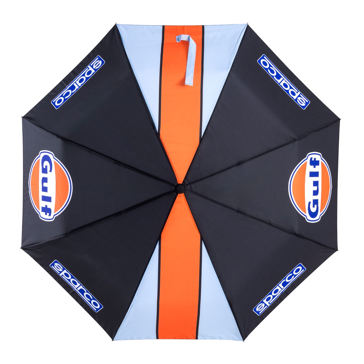 2025 Sparco Gulf Racing Foldable Umbrella Compact 120cm Telescopic Handle LED