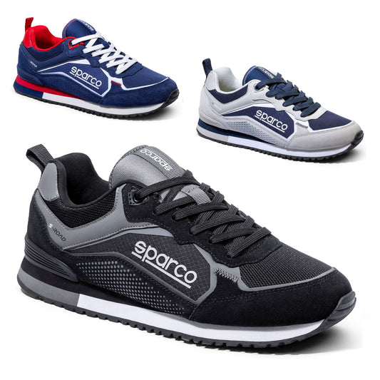 2025 Sparco Teamwear S-ROAD Sports Trainers Shoes Microfibre Breathable Fabric