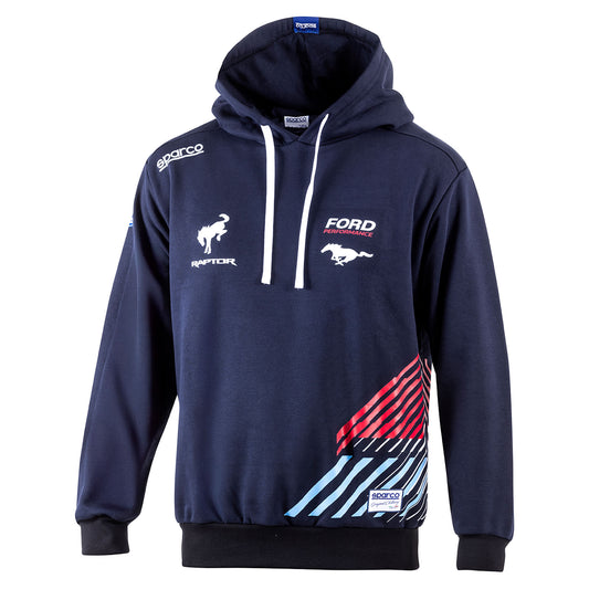 2025 Sparco Ford Performance Hoodie Hoody Navy Official Teamwear Made in Italy