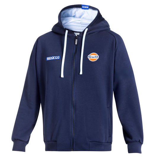 2025 Sparco Gulf Racing Hooded Full Zip Jacket Genuine Fanwear Made in Italy