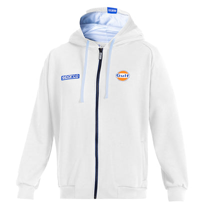 2025 Sparco Gulf Racing Hooded Full Zip Jacket Genuine Fanwear Made in Italy