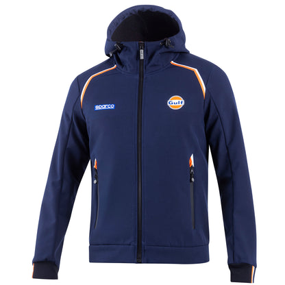 2025 Sparco Gulf Racing SL HOODED Softshell Jacket Lightweight Water Resistant