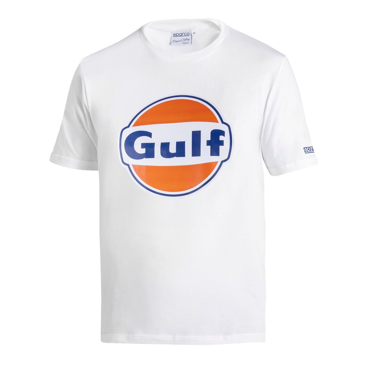 2025 Sparco Gulf Racing Big Logo T-Shirt Fanwear 95% Cotton 170gr Made in Italy