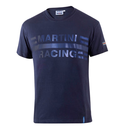 2025 Sparco Martini Racing T-Shirt Big Logo Tone-on-Tone New Design 95% Cotton