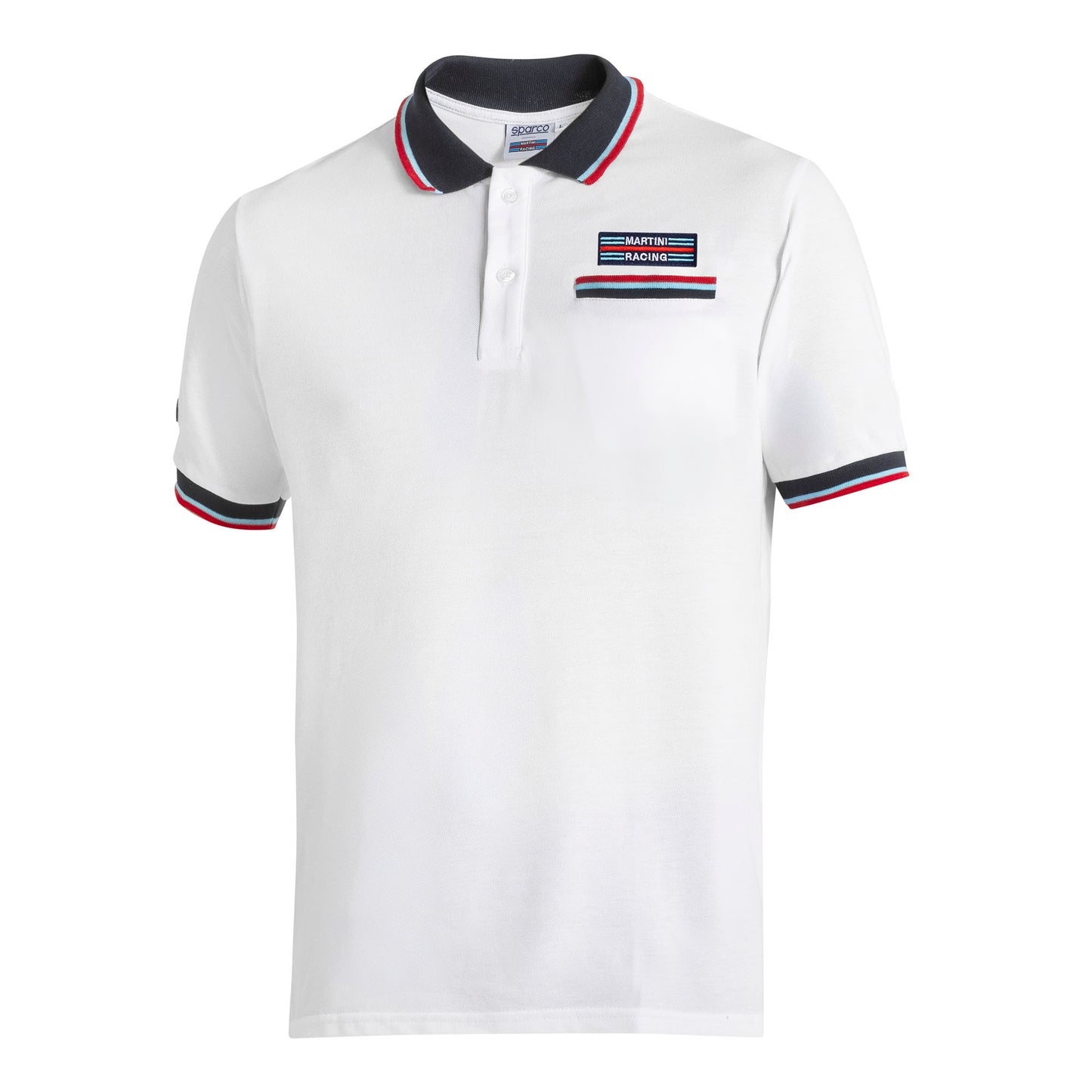 2025 Sparco Martini Racing Polo Pocket Shirt 100% Cotton 200gr Official Fanwear