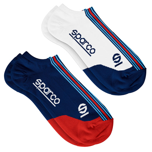 2025 Sparco Martini Racing Iconic Low Cut Trainer Socks Seamless in 2 Colours