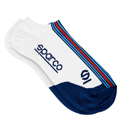 2025 Sparco Martini Racing Iconic Low Cut Trainer Socks Seamless in 2 Colours