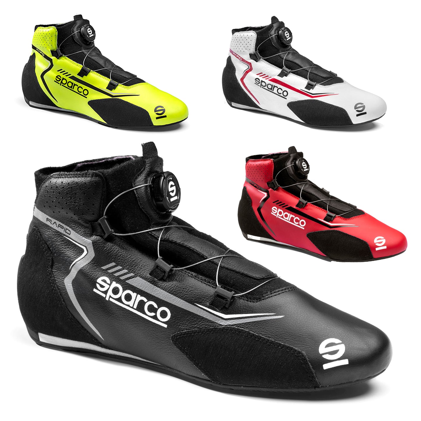 2025 Sparco RAPID Racing Driver Boots New Rotor System Fireproof FIA Approved