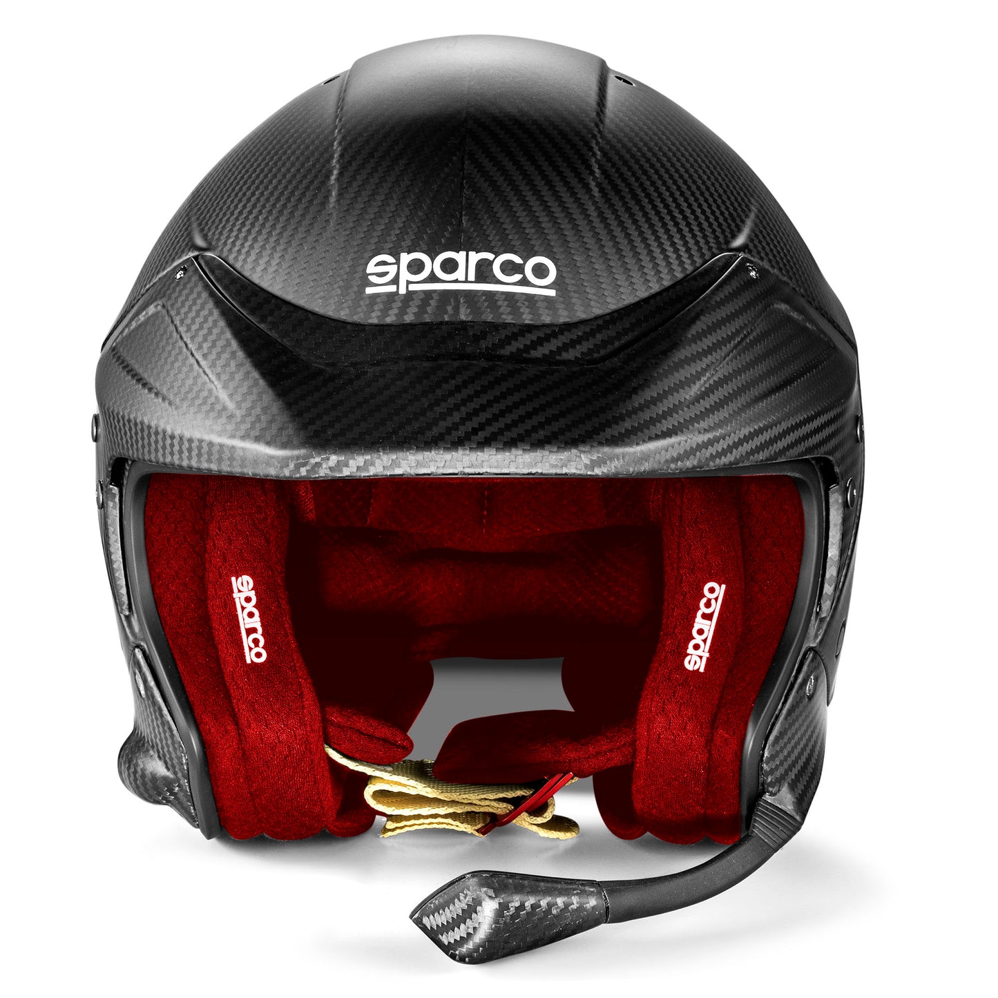 2025 Sparco FLUX RJ-I CARBON Helmet Open Face Intercom FIA 8859-2024 Hans Clips