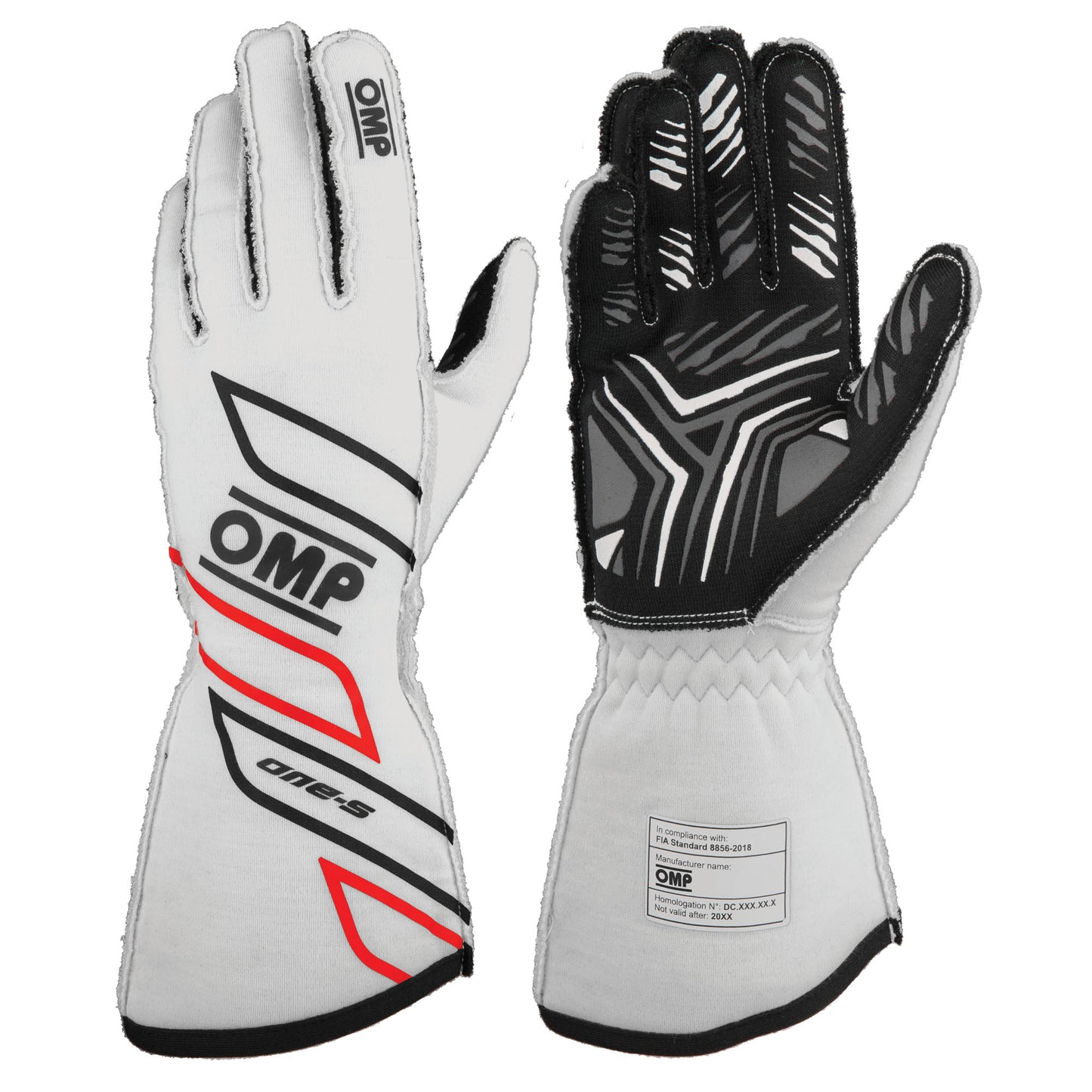 2025 OMP One-S Racing Driver Gloves Precurved Design High Spec FIA 8856-2018