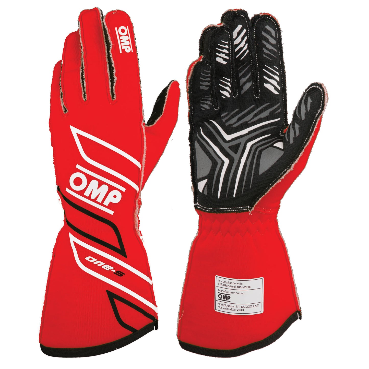 2025 OMP One-S Racing Driver Gloves Precurved Design High Spec FIA 8856-2018