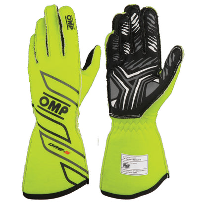 2025 OMP One-S Racing Driver Gloves Precurved Design High Spec FIA 8856-2018