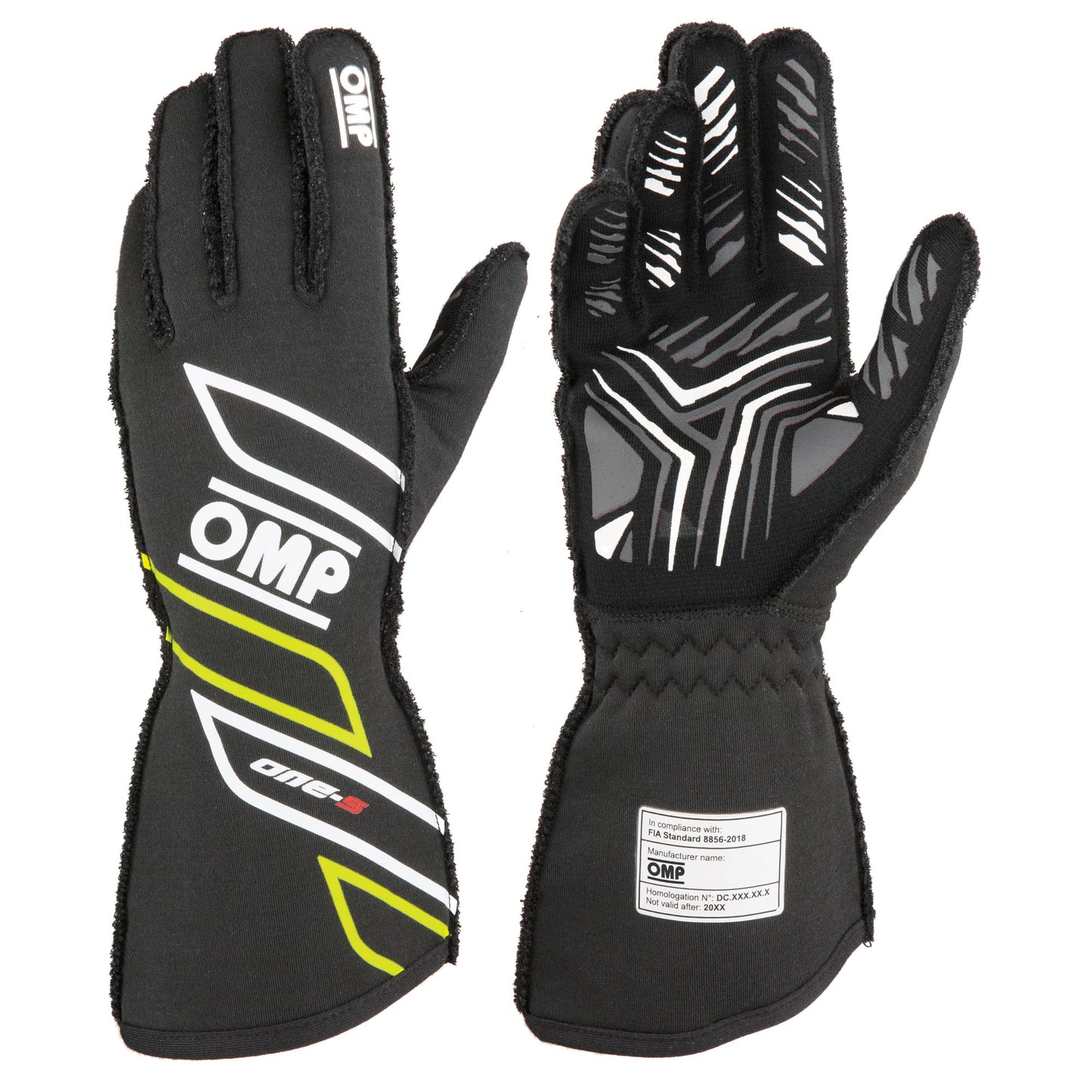 2025 OMP One-S Racing Driver Gloves Precurved Design High Spec FIA 8856-2018