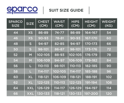 001146 Sparco Prime Race Suit Fireproof FIA 8856-2018 Professional Racing Driver