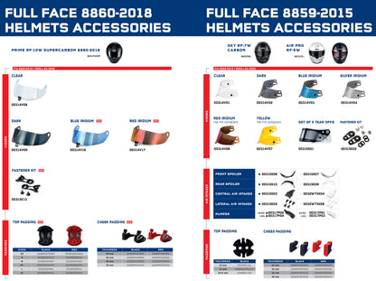 0032RF02 Sparco Full Face Helmet Cheek Pads Padding (Pair) 25/30/35/40mm