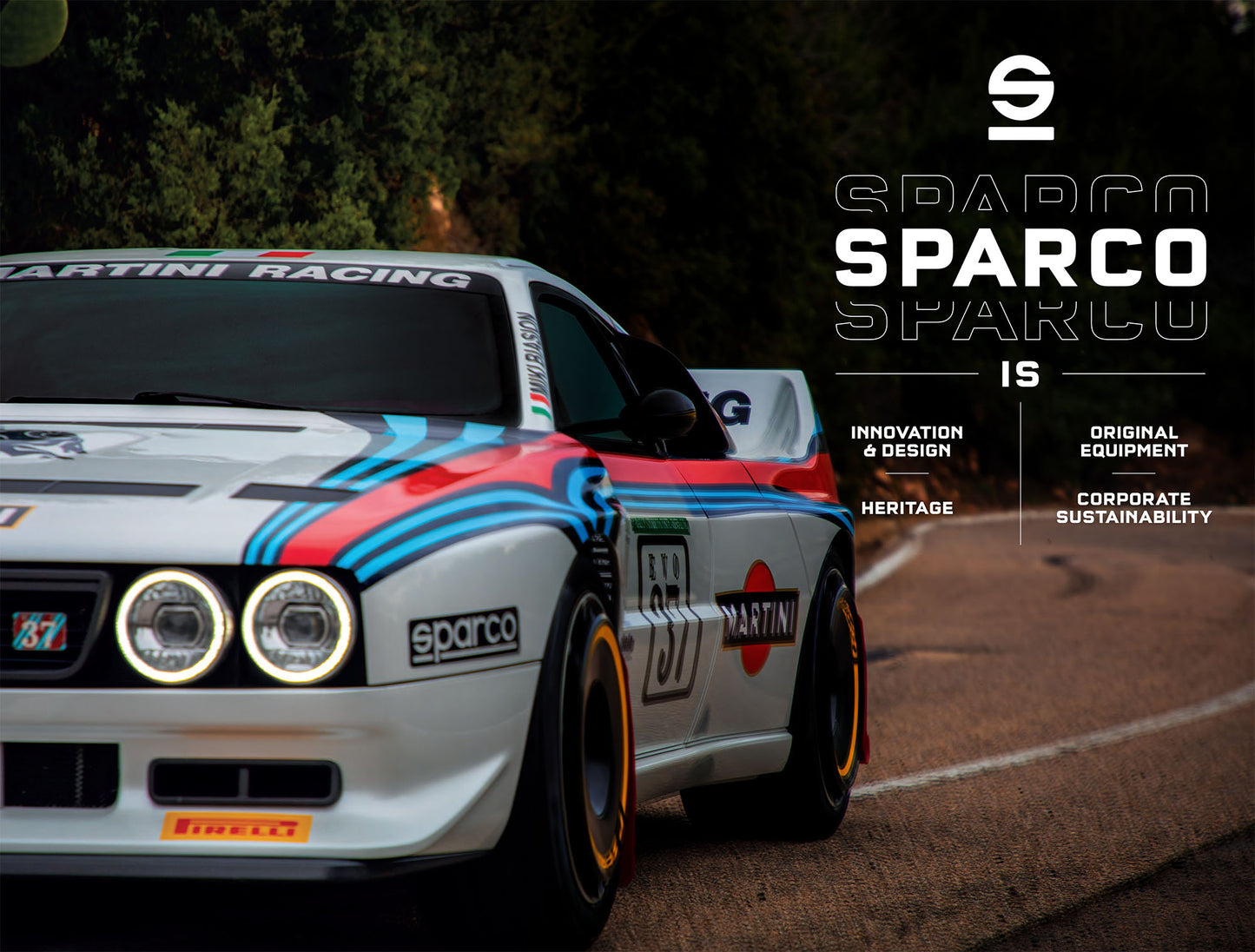 0012A7MR Sparco Trainers Martini Racing Special Edition Lancia Rally Retro Style