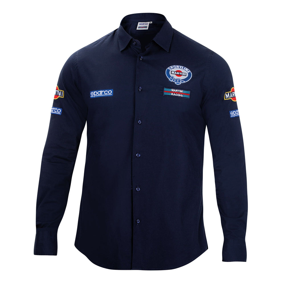 Sparco Martini Racing Mens Long Sleeve Shirt Retro Lancia Rally Team Fanwear