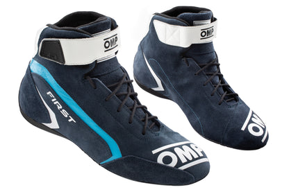 OMP First Race Boots Entry Level Model Leather Fireproof FIA 8856-2018 Approved