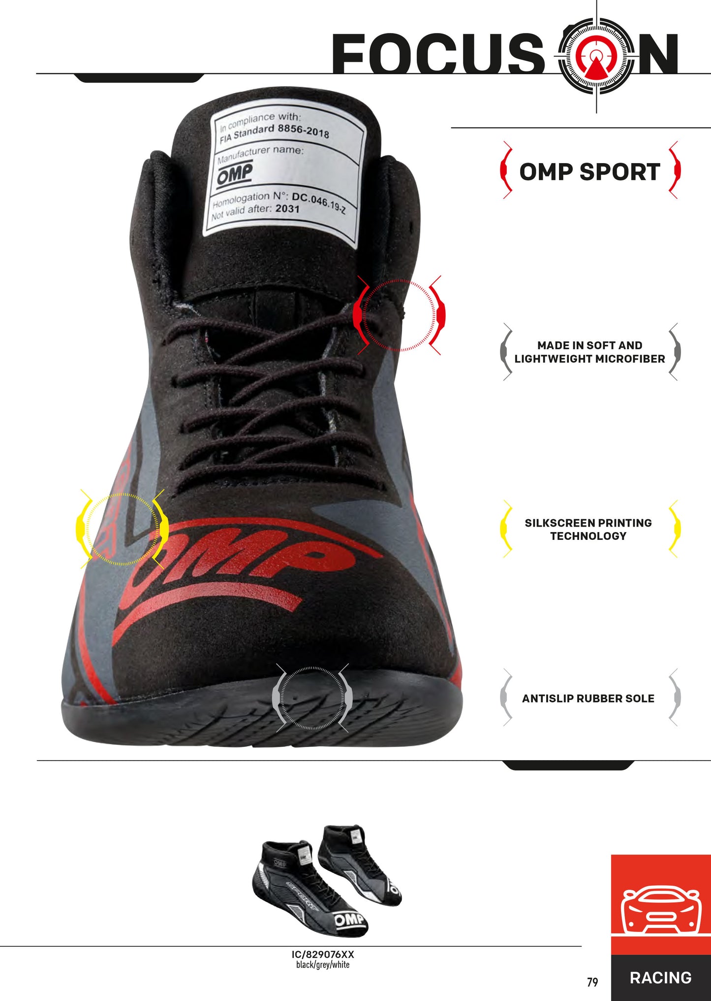 OMP Sport Entry Level Racing Boots Karting Race Rally Fireproof FIA 8856-2018